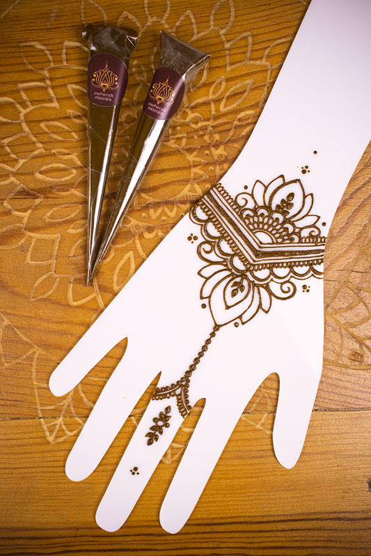 wzór symetryczny ćwiczenia henna